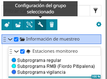 Herramienta configuración grupo